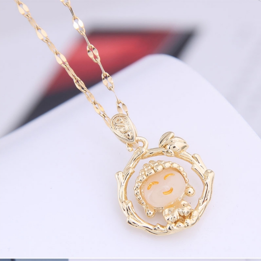 medium size gold color wrist necklace